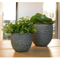 Steege Plantenpot Rinca - Groen - Lava Look - 36 X 32 Cm -Uitgebreide Kwaliteitswinkel Voor Thuis 01ed4adc18e84d8baeeaea48bd164fc0