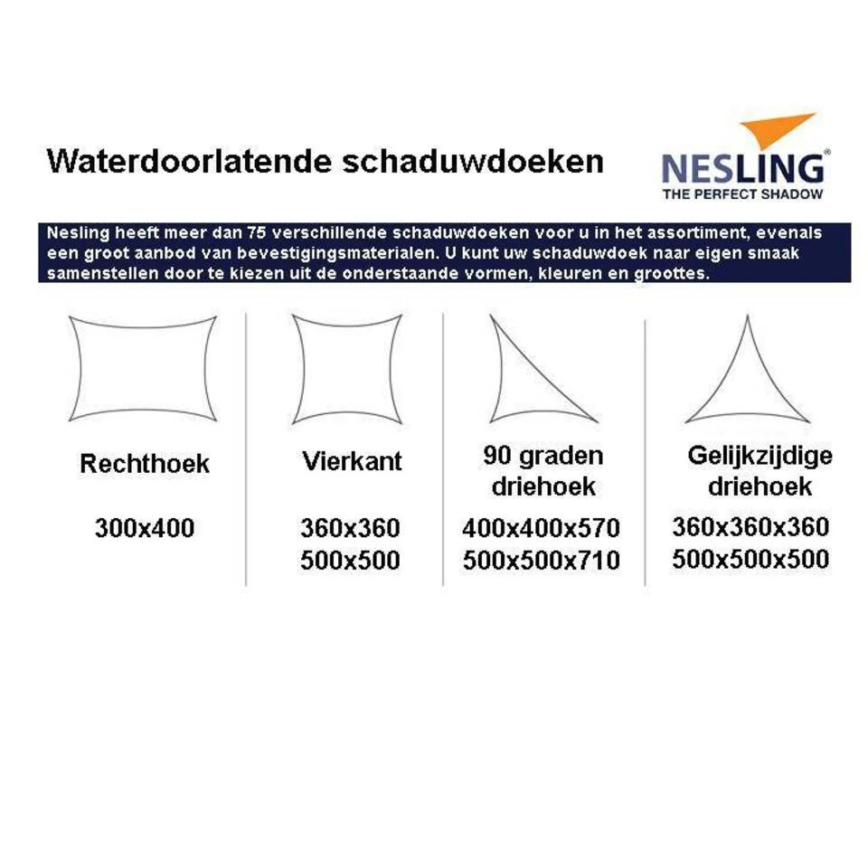 Nesling Coolfit 3.6x3.6x3.6m Navy Blauw 2 Nesling Coolfit 3.6x3.6x3.6m Navy Blauw - Afbeelding 2