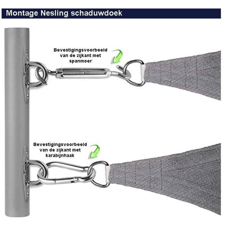 Nesling Coolfit 3.6x3.6x3.6m Navy Blauw 3 Nesling Coolfit 3.6x3.6x3.6m Navy Blauw - Afbeelding 3