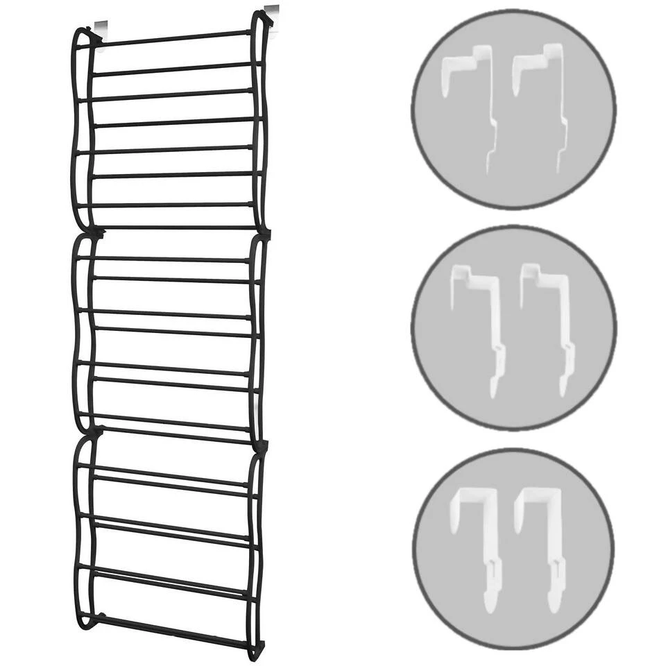O'DADDY® Hangend Schoenenrek - Opdek En Stompe Deur - 20x51x182 Zwart 2 O'DADDY® Hangend Schoenenrek - Opdek En Stompe Deur - 20x51x182 Zwart - Afbeelding 2