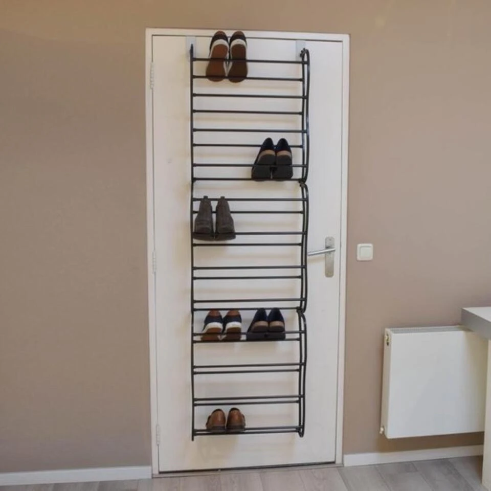 O'DADDY® Hangend Schoenenrek - Opdek En Stompe Deur - 20x51x182 Zwart 4 O'DADDY® Hangend Schoenenrek - Opdek En Stompe Deur - 20x51x182 Zwart - Afbeelding 4