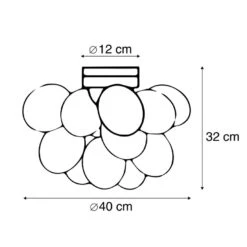 QAZQA Design Plafondlamp Zwart Met Amber Glas 4-lichts - Uvas 6 QAZQA Design Plafondlamp Zwart Met Amber Glas 4-lichts - Uvas -Uitgebreide Kwaliteitswinkel Voor Thuis 1000025196 0102