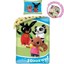 Bing Bunny Dekbedovertrek Hooray - Eenpersoons - 140 X 200 Cm - Katoen -Uitgebreide Kwaliteitswinkel Voor Thuis 1000025570 0103