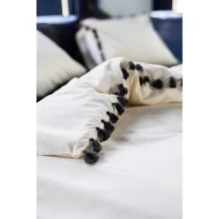 Dindi Home - Dekbedovertrek Fleeky Fringes - 240x220 Cm - Wit -Uitgebreide Kwaliteitswinkel Voor Thuis 1000034586 0103
