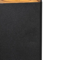 QAZQA Staande Buitenlamp Zwart 50 Cm IP44 Met Smoke Glass - Denmark -Uitgebreide Kwaliteitswinkel Voor Thuis 1000046347 0103