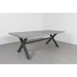 VDG Verona Betonlook Tuintafel 220 X 100 Cm. - Antraciet -Uitgebreide Kwaliteitswinkel Voor Thuis 1000053247 0102