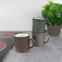 OTIX Koffiekopjes Met Oor Set Van 4 Aardewerk 200 Ml MOSS -Uitgebreide Kwaliteitswinkel Voor Thuis 1000068767 0110