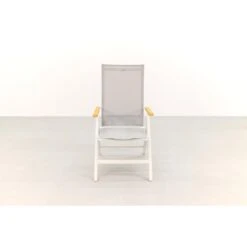 Hartman Napoli Verstelbare Tuinstoel - Teak Armleuning - Wit -Uitgebreide Kwaliteitswinkel Voor Thuis 1000074462 0102