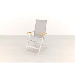 Hartman Napoli Verstelbare Tuinstoel - Teak Armleuning - Wit -Uitgebreide Kwaliteitswinkel Voor Thuis 1000074462 0103