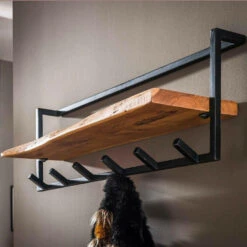 Woody Kapstok Metaal - Hout - Bruin -Uitgebreide Kwaliteitswinkel Voor Thuis 1000076586 0103