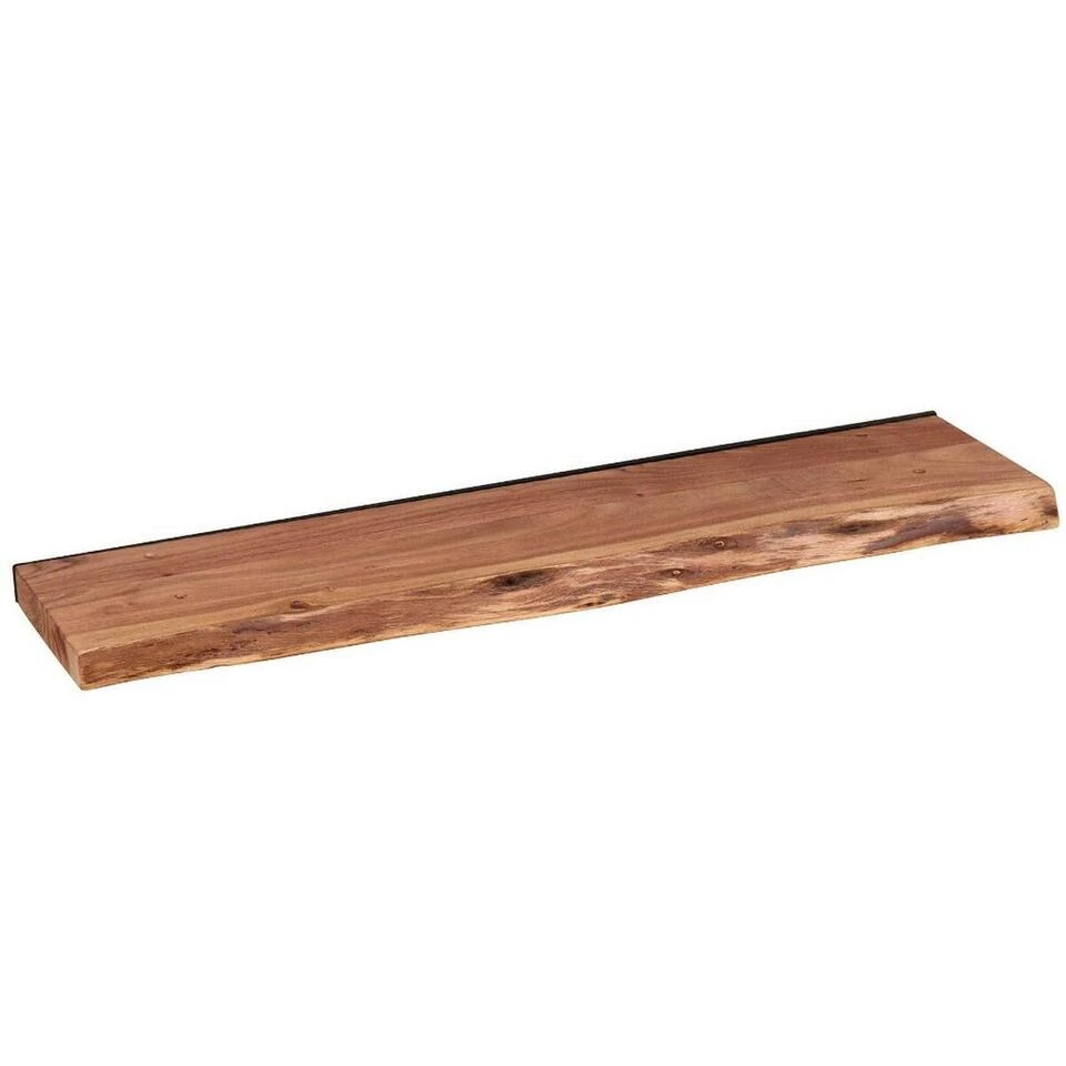 Wandplank Edwin 90cm - Hout - Bruin 1 Wandplank Edwin 90cm - Hout - Bruin