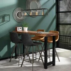 Barstoel Jill Kuip - Lederlook - Bruin -Uitgebreide Kwaliteitswinkel Voor Thuis 1000076859 0103