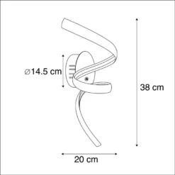 QAZQA Design Wandlamp Zwart 3-stap Touchdimmer Incl. LED - Twisted -Uitgebreide Kwaliteitswinkel Voor Thuis 1000078853 0102