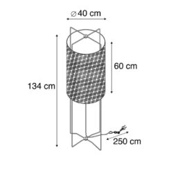 QAZQA Design Vloerlamp Zwart Linnen Kap - Rich 6 QAZQA Design Vloerlamp Zwart Linnen Kap - Rich -Uitgebreide Kwaliteitswinkel Voor Thuis 1000080978 0102