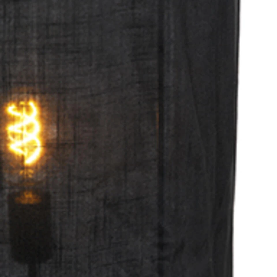 QAZQA Design Vloerlamp Zwart Linnen Kap - Rich 4 QAZQA Design Vloerlamp Zwart Linnen Kap - Rich - Afbeelding 4