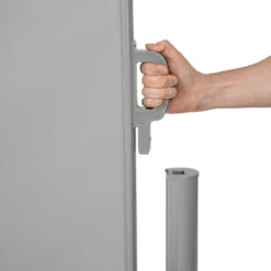 Tectake - Uittrekbaar Aluminium Windscherm Tuinscherm 200 X 300 Cm Grijs -Uitgebreide Kwaliteitswinkel Voor Thuis 1000082555 0103