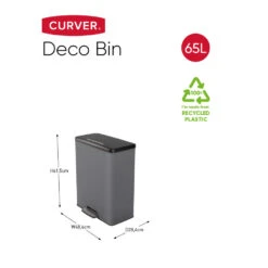 Curver Decobin Prullenbak - 65L - Rechthoekig - Cool Grey 5 Curver Decobin Prullenbak - 65L - Rechthoekig - Cool Grey -Uitgebreide Kwaliteitswinkel Voor Thuis 1000082953 0101