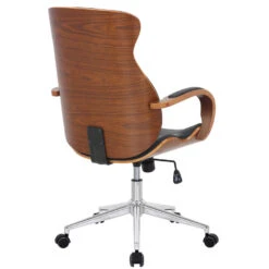 Clp Bureaustoel Melilla Kunstleder Walnoot Zwart -Uitgebreide Kwaliteitswinkel Voor Thuis 1000085263 0103