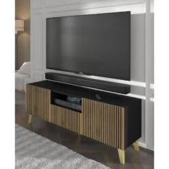 TV Meubel Ravenna P Painted MDF 56x150x42 Zwart 7 TV Meubel Ravenna P Painted MDF 56x150x42 Zwart -Uitgebreide Kwaliteitswinkel Voor Thuis 1000088535 0103