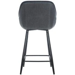 CLP Set Van 2 Barkrukken Gibson Stof Grijs -Uitgebreide Kwaliteitswinkel Voor Thuis 1000092161 0102