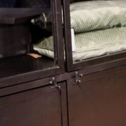 Cavetown Vitrinekast Industrieel Garcia Zwart - 45x140x185 Cm 6 Cavetown Vitrinekast Industrieel Garcia Zwart - 45x140x185 Cm -Uitgebreide Kwaliteitswinkel Voor Thuis 1000094167 0102