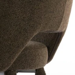 Djeslin Eetkamerstoel Donkerbruin - Stof - Bruin -Uitgebreide Kwaliteitswinkel Voor Thuis 1000096988 0103