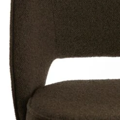 Djeslin Eetkamerstoel Donkerbruin - Stof - Bruin -Uitgebreide Kwaliteitswinkel Voor Thuis 1000096988 0104