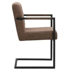 Eetkamerstoel Mats Met Armleuning - Cognac -Uitgebreide Kwaliteitswinkel Voor Thuis 10307070 8000