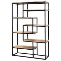 Wandmeubel Kyan - Zwart/naturel - 180x120x40 Cm 6 Wandmeubel Kyan - Zwart/naturel - 180x120x40 Cm -Uitgebreide Kwaliteitswinkel Voor Thuis 10600656 0301