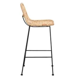 Barkruk Justin - Rotan - Naturel -Uitgebreide Kwaliteitswinkel Voor Thuis 11100451 8000