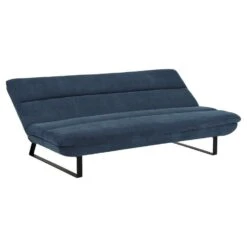 Slaapbank Adelaide - Donker Blauw - 91x200x124 Cm -Uitgebreide Kwaliteitswinkel Voor Thuis 12600430 0301