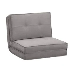 Slaapfauteuil Sion - Grijs - 59x70x71 Cm -Uitgebreide Kwaliteitswinkel Voor Thuis 12600450 0300