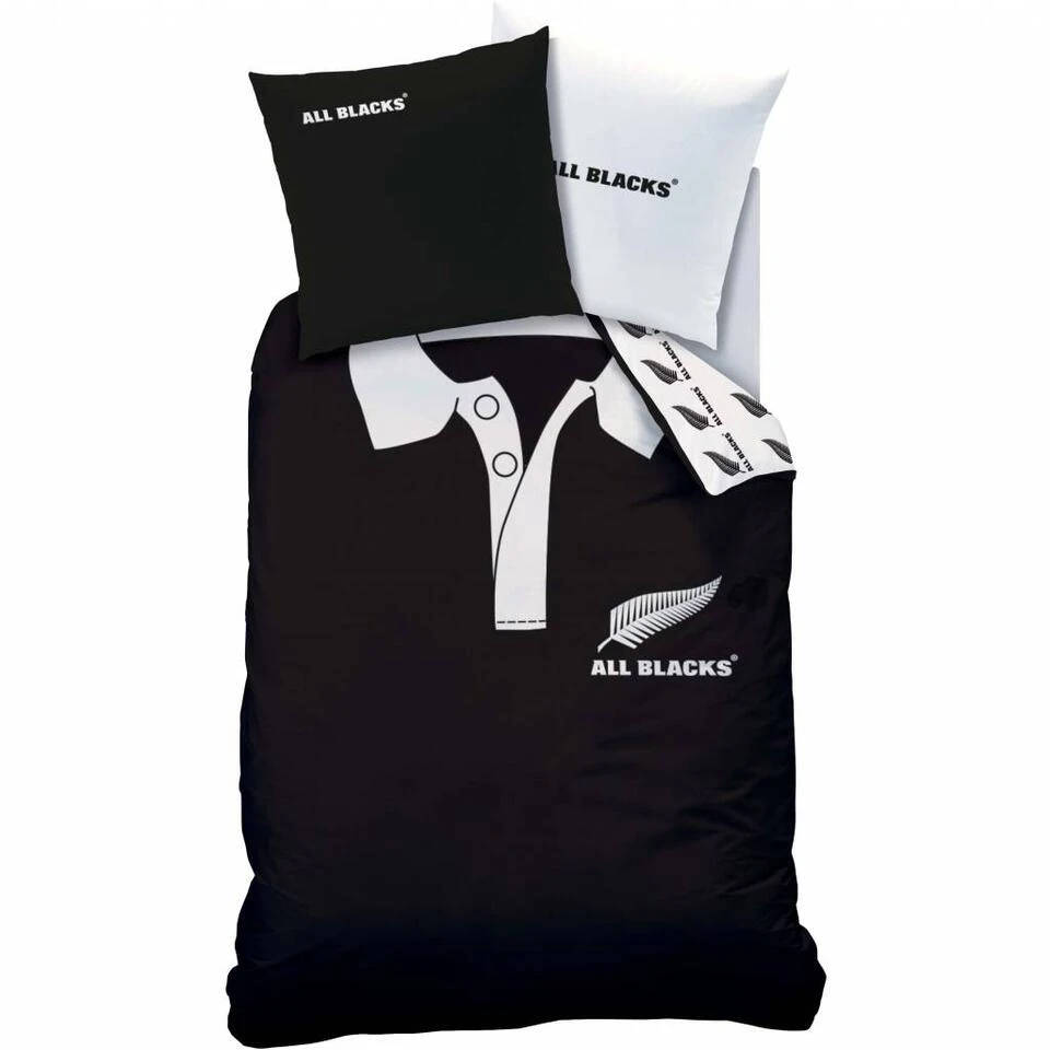 All Blacks Polo - Dekbedovertrek - Eenpersoons - 140 X 200 Cm - Zwart 1 All Blacks Polo - Dekbedovertrek - Eenpersoons - 140 X 200 Cm - Zwart