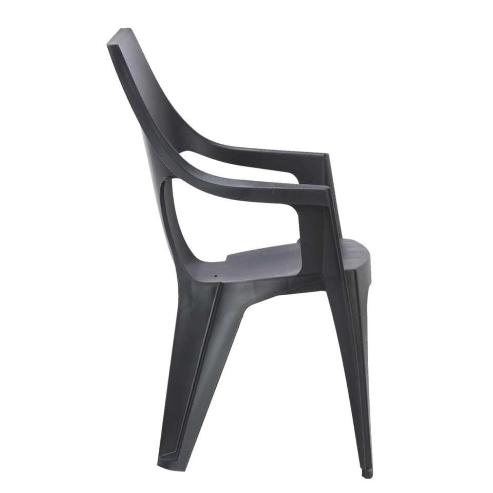 Keter - Stapelstoel Dante Hoge Rug - Donkergrijs - 89x57x57 Cm 4 Keter - Stapelstoel Dante Hoge Rug - Donkergrijs - 89x57x57 Cm - Afbeelding 4