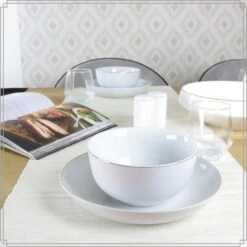 OTIX Soepkommen Set Van 6 Schaaltjes Porselein Wit Met Gouden Rand 13,5 X 6 Cm -Uitgebreide Kwaliteitswinkel Voor Thuis 58c9cc509c9d4a0aaff95a64c791856f