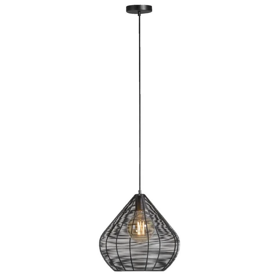 Hanglamp Vienne - Mat Zwart - Ø36x38 Cm 1 Hanglamp Vienne - Mat Zwart - Ø36x38 Cm