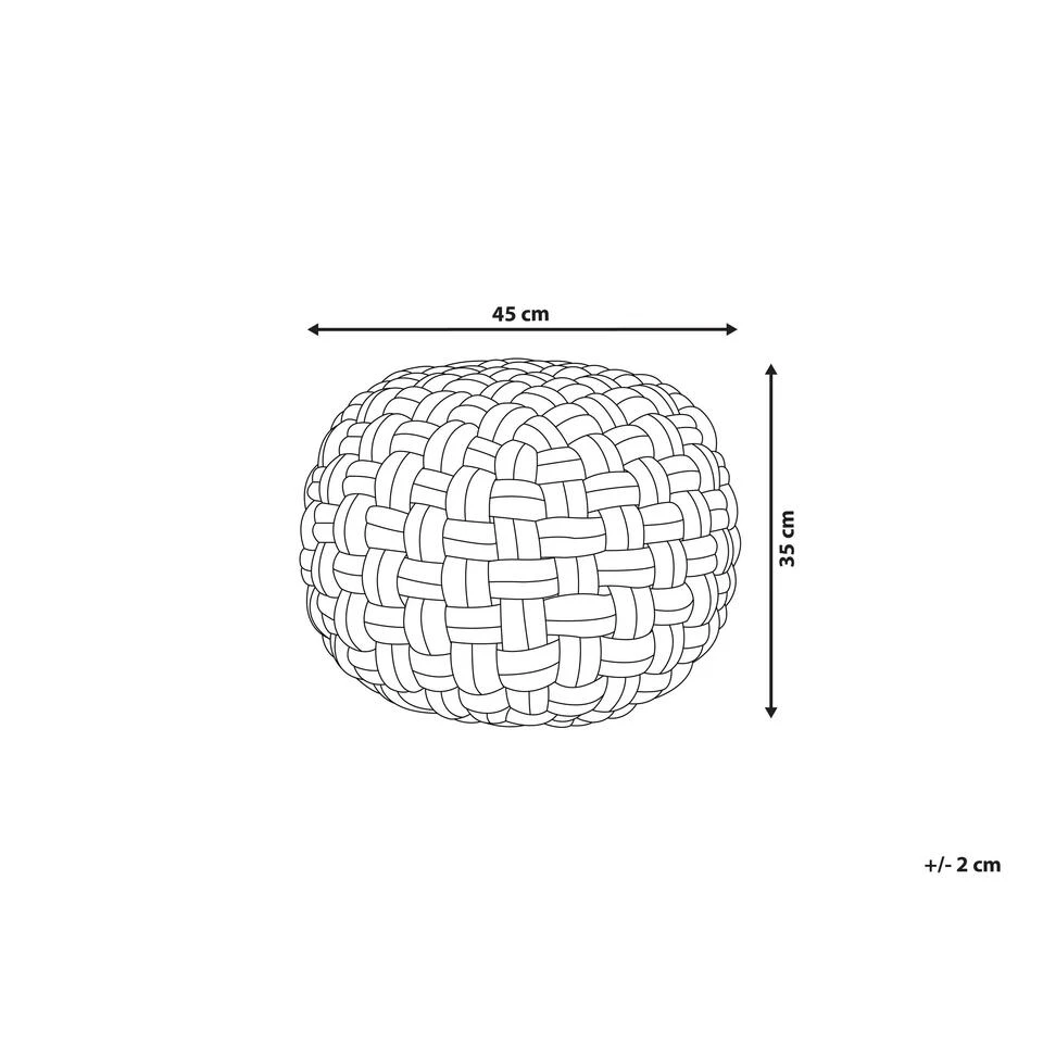 Beliani Poef HOPA - Zwart Fluweel 3 Beliani Poef HOPA - Zwart Fluweel - Afbeelding 3