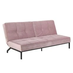 Slaapbank Linz - Velvet Roze -Uitgebreide Kwaliteitswinkel Voor Thuis 81020378 0700