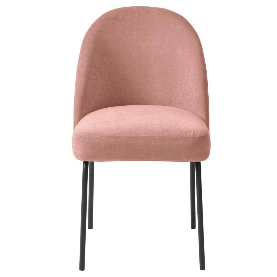 Giga Meubel Eetkamerstoel Roze - Chenille Stof - Stoel Creston 2 Giga Meubel Eetkamerstoel Roze - Chenille Stof - Stoel Creston - Afbeelding 2