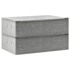 VidaXL Opbergboxen 2 St 70x40x18 Cm Stof Grijs 7 VidaXL Opbergboxen 2 St 70x40x18 Cm Stof Grijs -Uitgebreide Kwaliteitswinkel Voor Thuis 8f5336cd4afb4a7f99551d03d03991b2