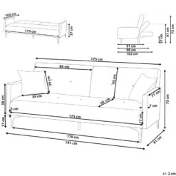 Beliani Driezitsbank - LUCAN Roze Fluweel -Uitgebreide Kwaliteitswinkel Voor Thuis a81139694cd44a75aec81d7a081ae448