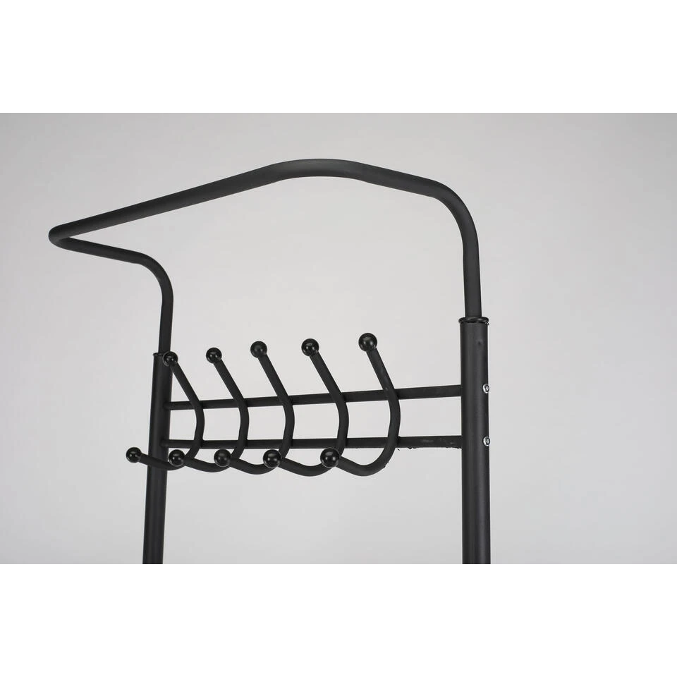 O'DADDY® Kapstok Staand - Schoenenrek - 18 Haken - 66x30x190cm - Zwart 4 O'DADDY® Kapstok Staand - Schoenenrek - 18 Haken - 66x30x190cm - Zwart - Afbeelding 4