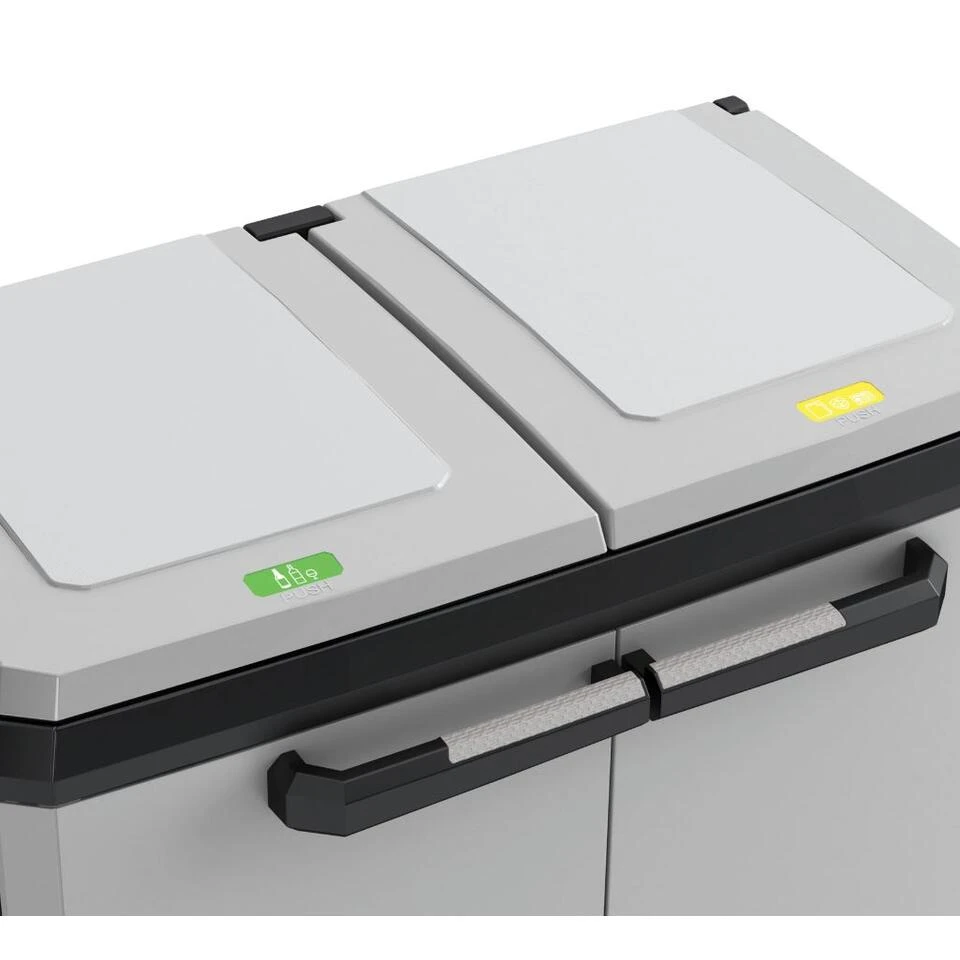 Keter Split Premium Recycling Kliko - Vuilbakken Buiten - 2x110L 3 Keter Split Premium Recycling Kliko - Vuilbakken Buiten - 2x110L - Afbeelding 3